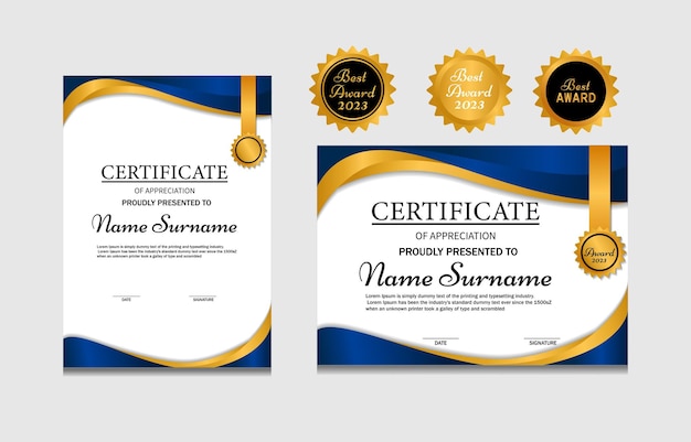 Luxury Elegant Certificate Design Template