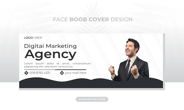 Luxury and elegant face book cover design template