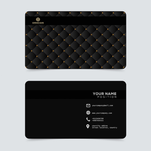 Luxury and elegant gold business cards template