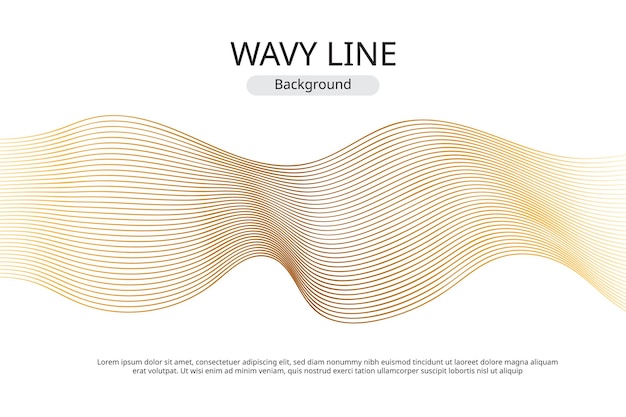 Vector luxury elegant gold wavy lines background