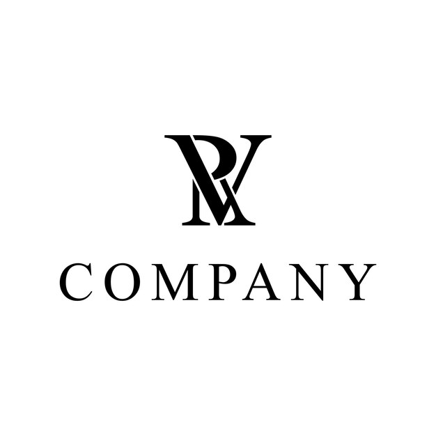 Luxury elegant initials v and r logo design