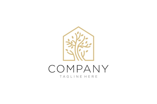 Luxury and elegant nature real estate logotypes