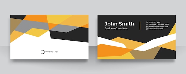 Vector luxury and elegant orange yellow business card