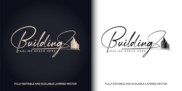 Luxury and elegant real estate logotype