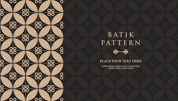 Luxury and elegant vector Javanese ethnic batik pattern template