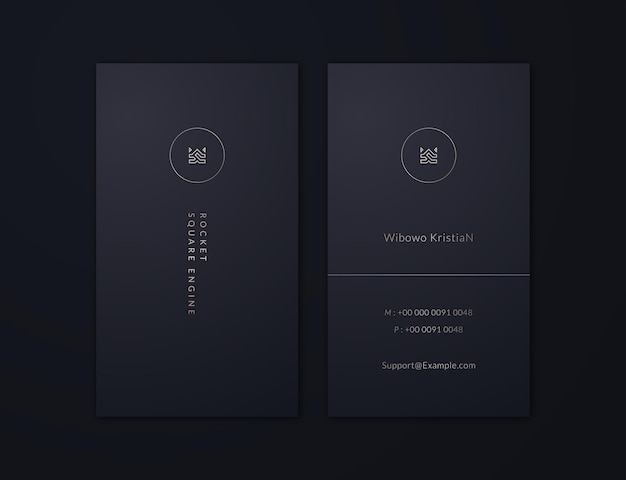 Vector luxury elegant vertical busines card editable template