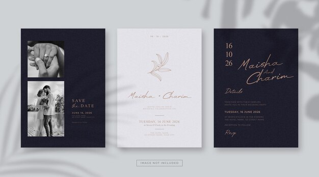 Luxury and elegant wedding card template