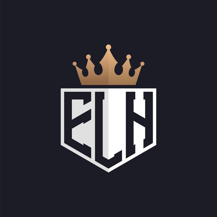 Vector エレガントなイニシャル (elegant initials) を搭載した高級ブランド向けのelhロゴ高級企業向けの elhモノグラム (elh monogram) 