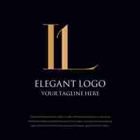 Vector luxury emblem logo letter