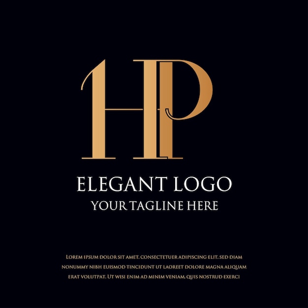 Vector luxury emblem logo letter