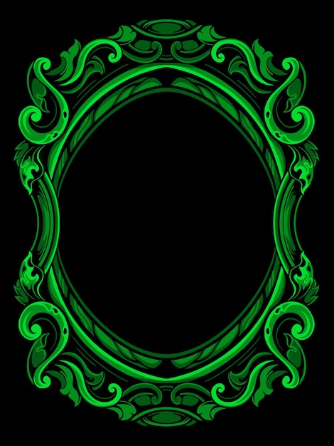 luxury engraving frame design vintage classic style color editable
