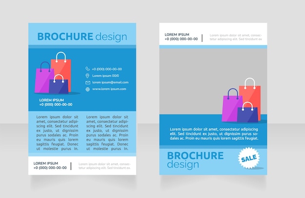 Vector luxury fashion brand sales blank brochure design template set with copy space for text premade corporate reports collection editable 2 paper pages ubuntu bold raleway regular fonts used