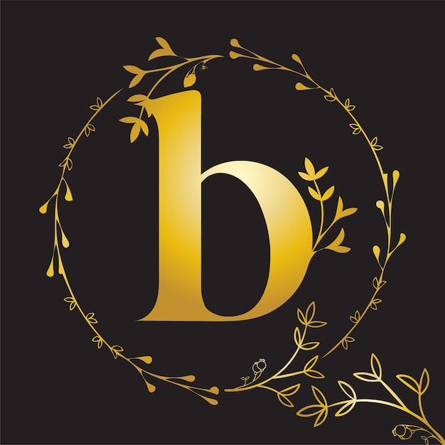 luxury feminine initial letter b logo template