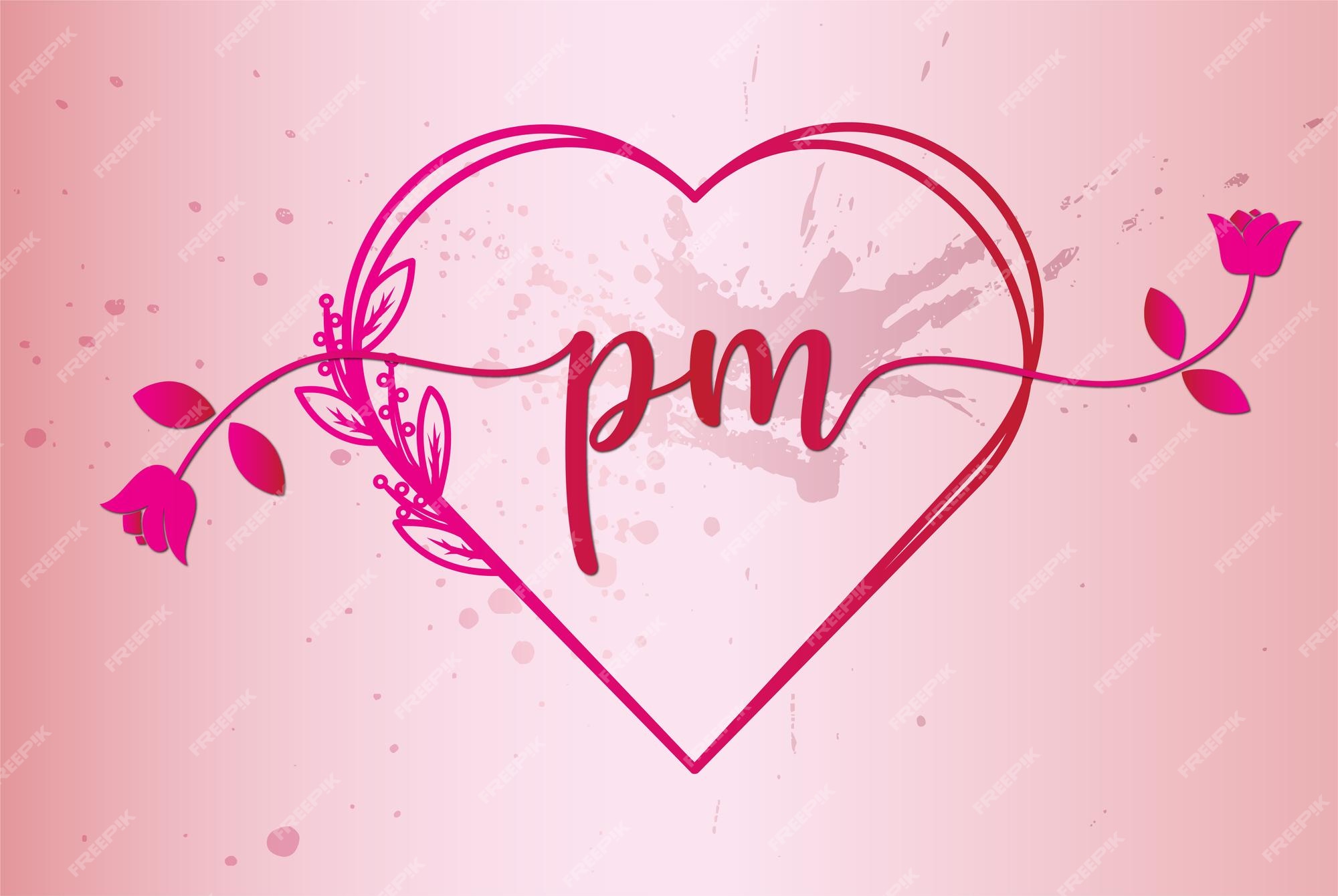 Premium Vector  Luxury feminine initial letter pm logo design