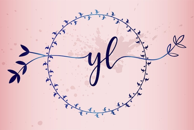 Premium Vector  Luxury feminine initial letter yl logo design