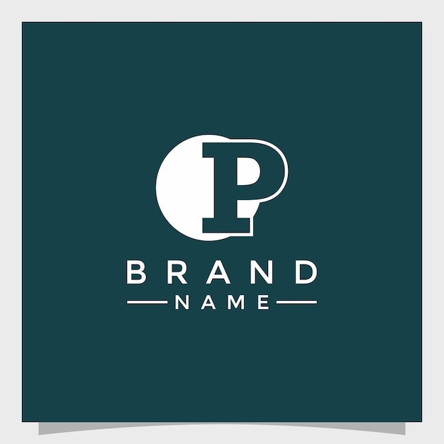 Luxury flat logo Moonlit P