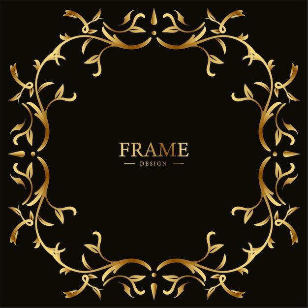 Luxury floral frame design 