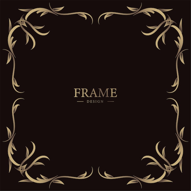 Luxury floral frame design 