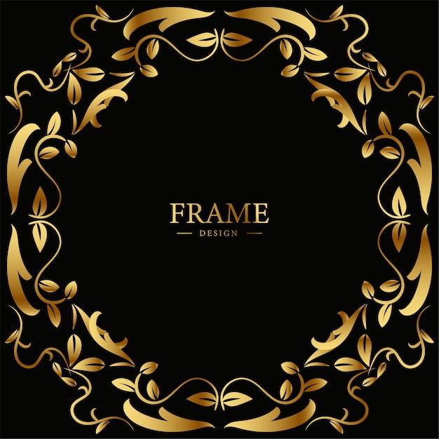 Luxury floral frame design 