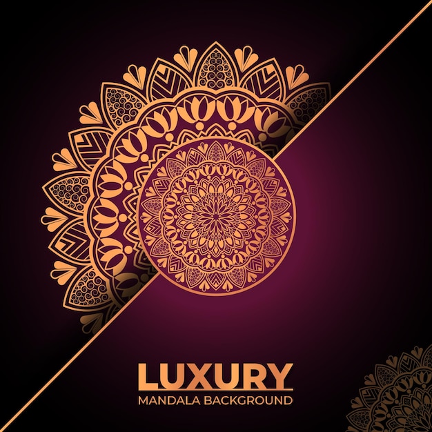 Luxury floral mandala design background