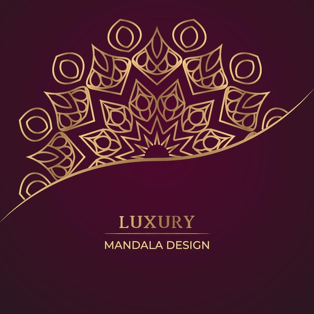 Luxury floral and mandala design background