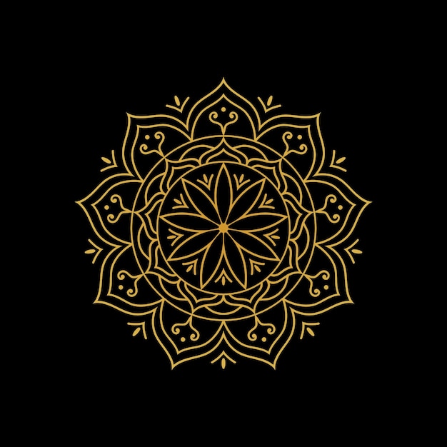 The luxury floral mandala design in Premium Vector