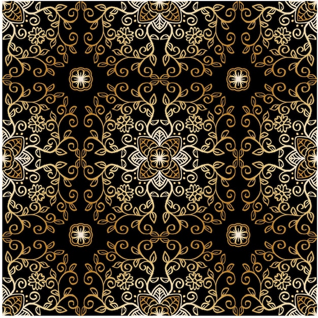 Luxury floral mandala seamless pattern background