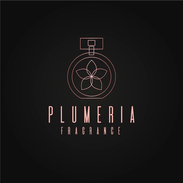 Luxury floral perfume logo design