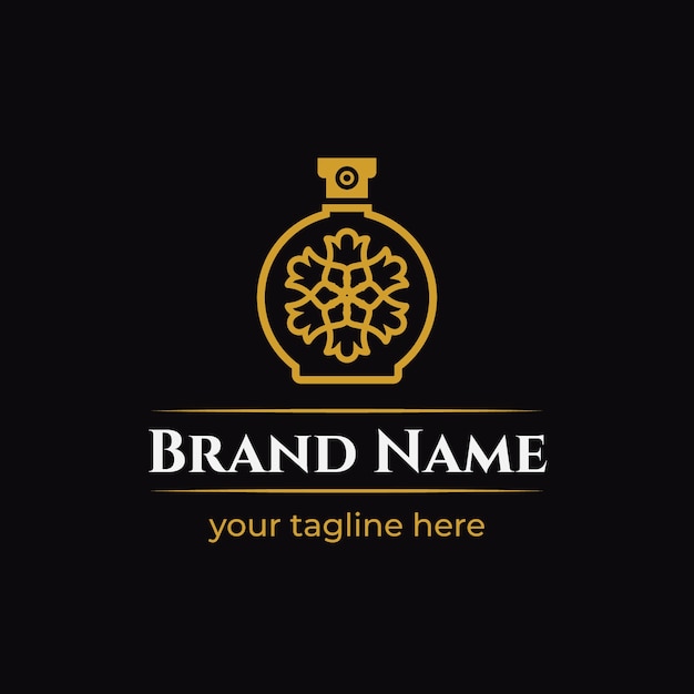 Luxury floral perfume logo