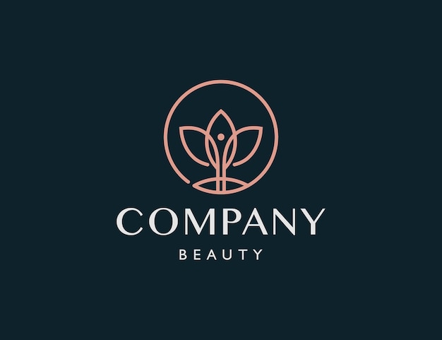 Vector luxury flower beauty logo company