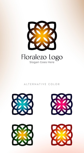 Luxury Flower Logo Design Floral Colorful Logo Can Be Use For Your Business and Company