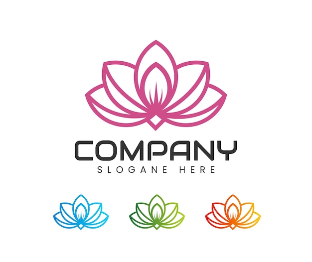 Luxury flower logo design