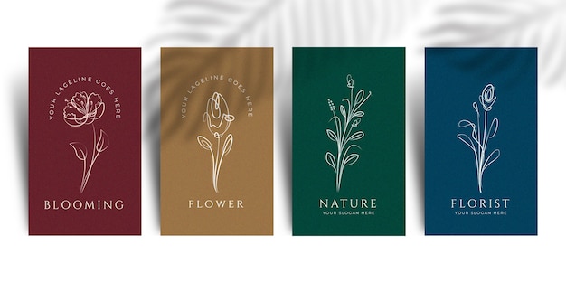 Luxury flower logo template collection