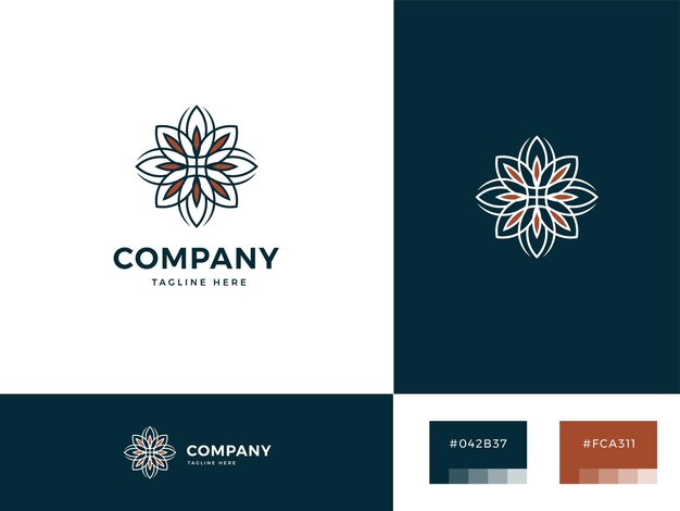 Luxury flower logo template