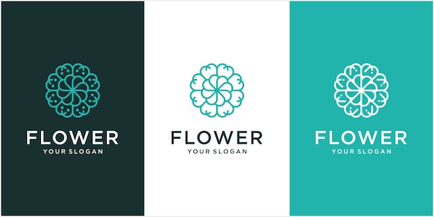 Роскошный цветочный логотип