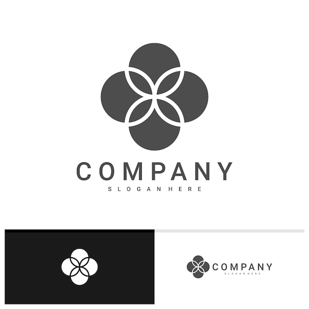 Vector luxury flower vector logotype linear universal leaf floral logo template creative mandala logo design concepts