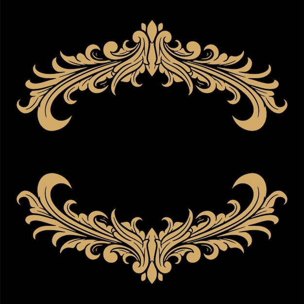 Vector luxury frame ornament wedding decoration