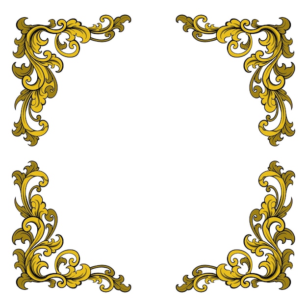 Luxury frame ornament wedding decoration