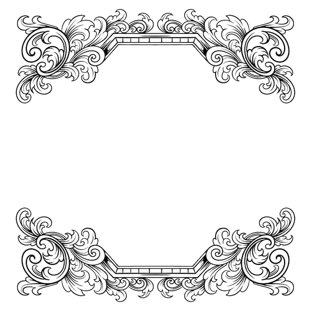 Vector luxury frame ornament wedding decoration