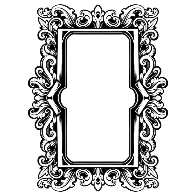 Vector luxury frame ornament wedding decoration