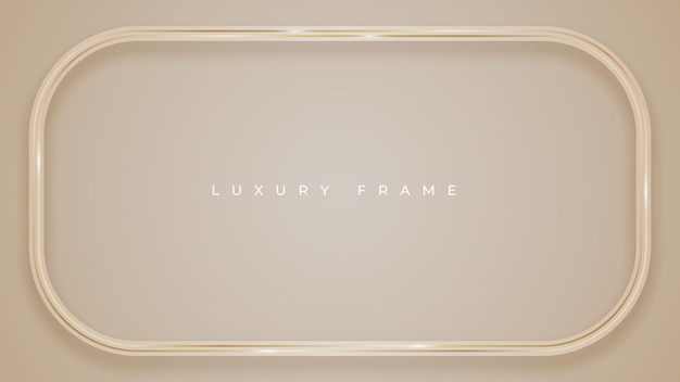 Luxury frame with shadow and golden lines decoration vector illustration