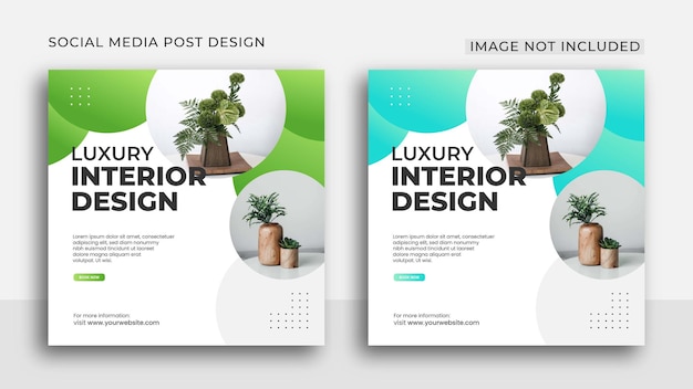 luxury furniture for sale social media promotion and instagram post template