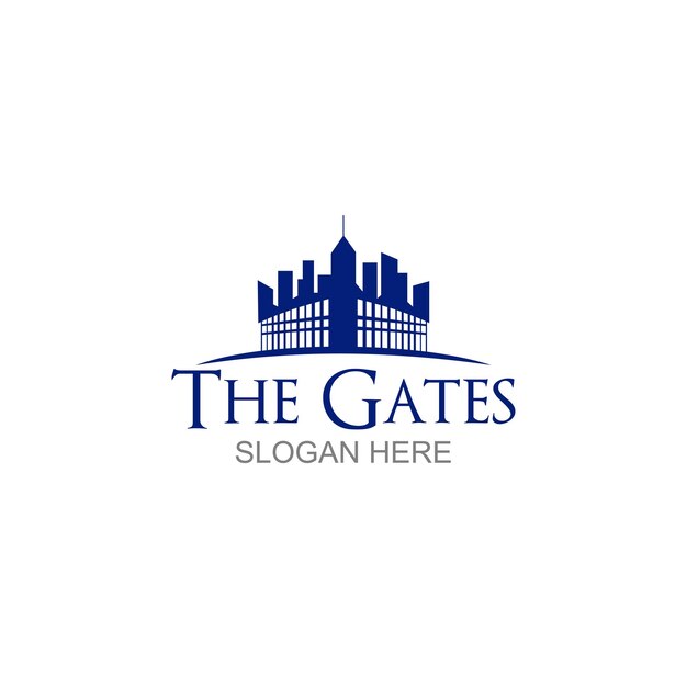 Luxury gate logo formed with the simple and modern shape