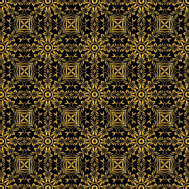 Luxury geometric black and gold color seamless pattern