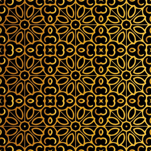 豪華な幾何学的な黄金のシームレスパターン