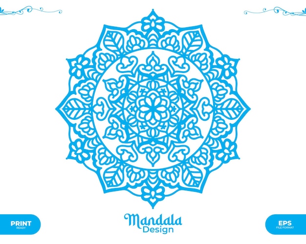 Luxury geometric mandala flower pattern design
