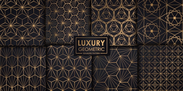 Luxury Geometric Seamless Pattern Set