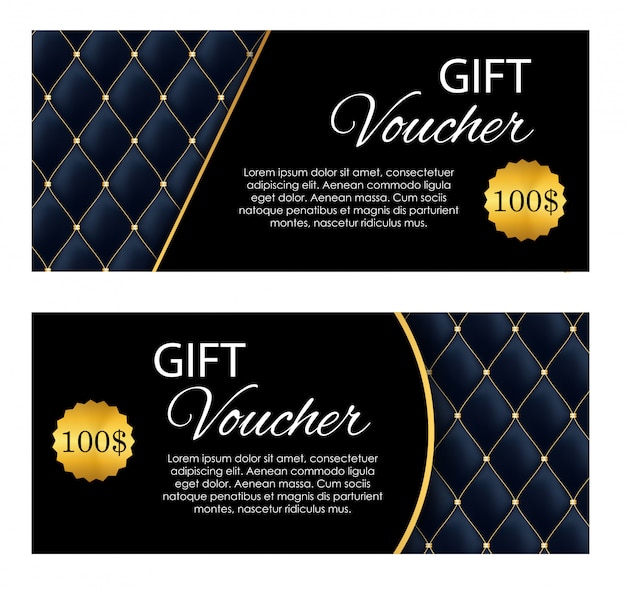 Vector luxury gift voucher template