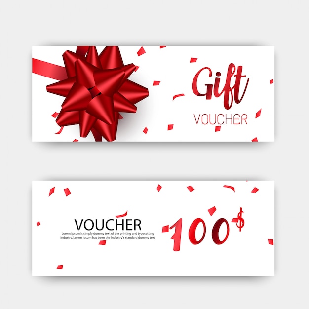 Vector luxury gift vouchers set