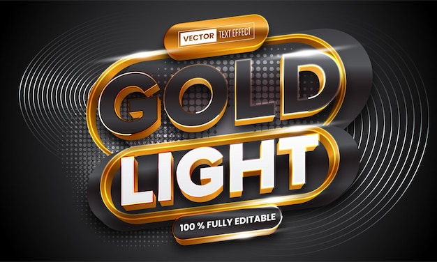 Luxury gold 3d editable vector text effect